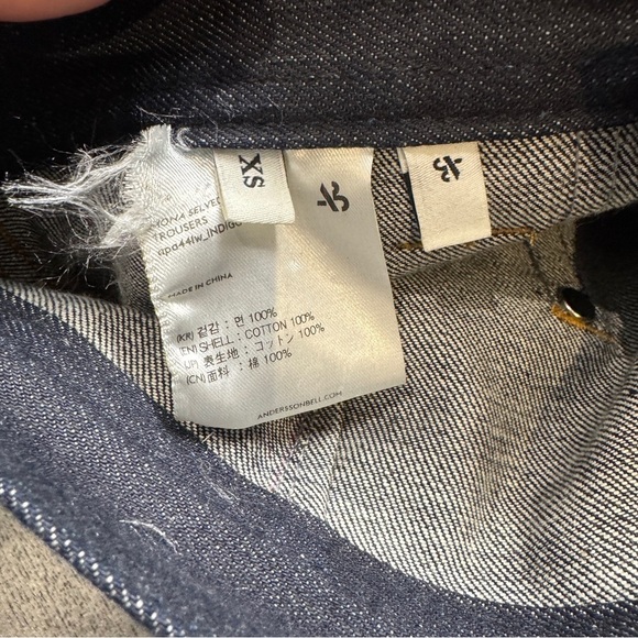NWT Andersson Bell Indigo Selvedge Mona Turn-Up Jeans size XS - Picture 7 of 8